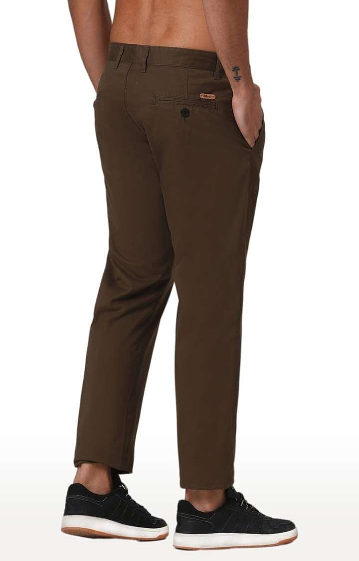 Men's Organic Cotton Stretch Trouser in Olive Comfort Fit