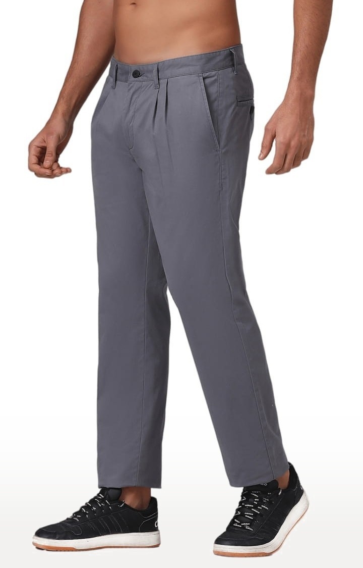 (SUBTRACT) | Men's Organic Cotton Stretch Trouser in Slate Grey Comfort Fit 2