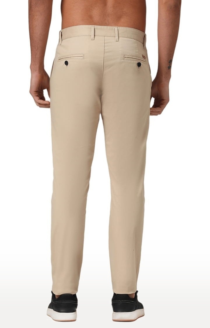 (SUBTRACT) | Men's Organic Cotton Stretch Trouser in Beige Slim Fit 3