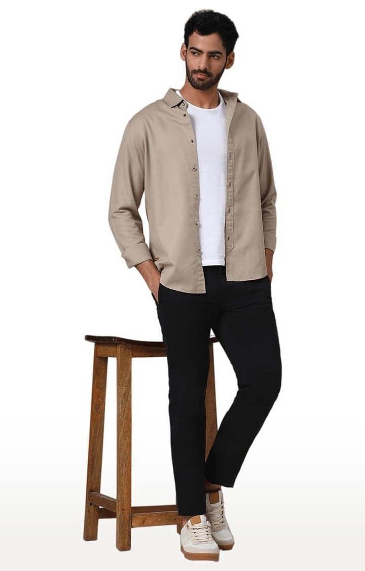 (SUBTRACT) | Men's Organic Cotton Stretch Trouser in Black Slim Fit 1