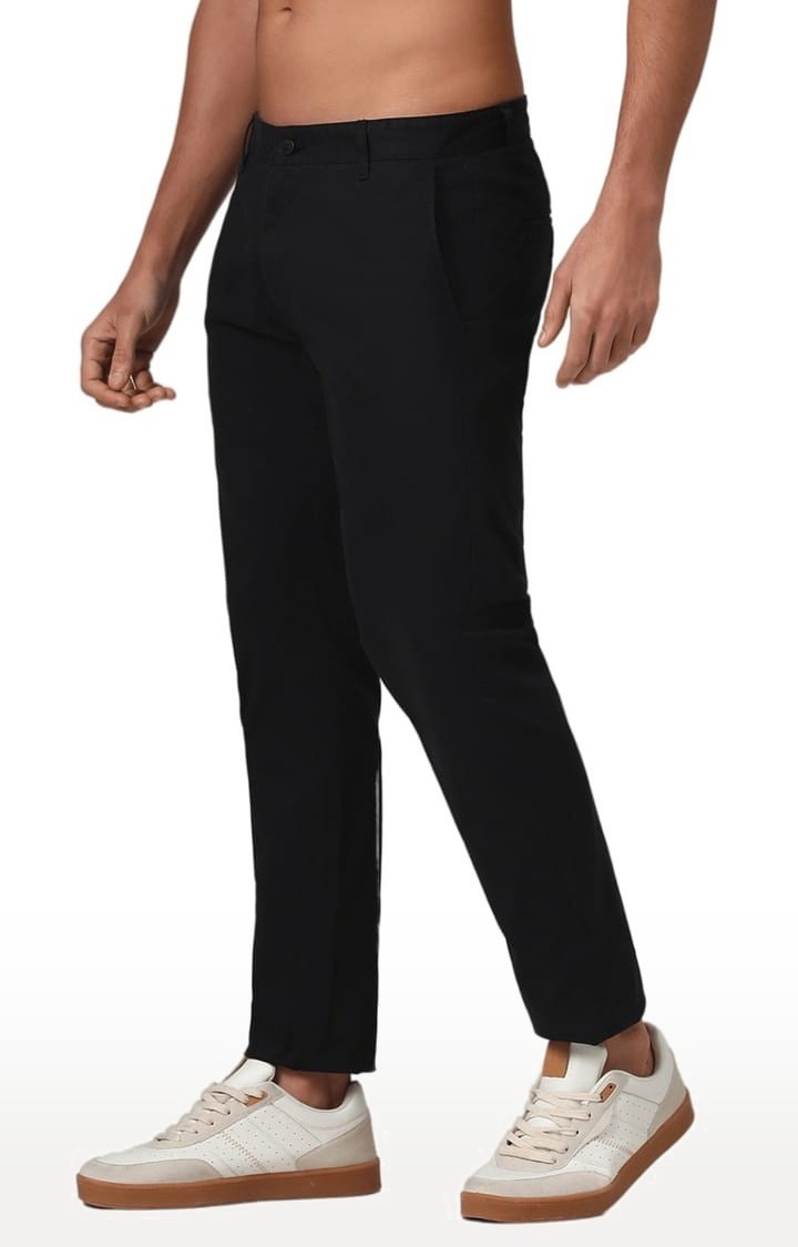 (SUBTRACT) | Men's Organic Cotton Stretch Trouser in Black Slim Fit 2