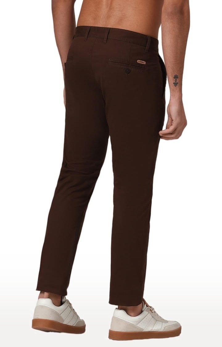 Wordsworth Mocha Classic and Tailored Fit Microweave Cotton Stretch Pants
