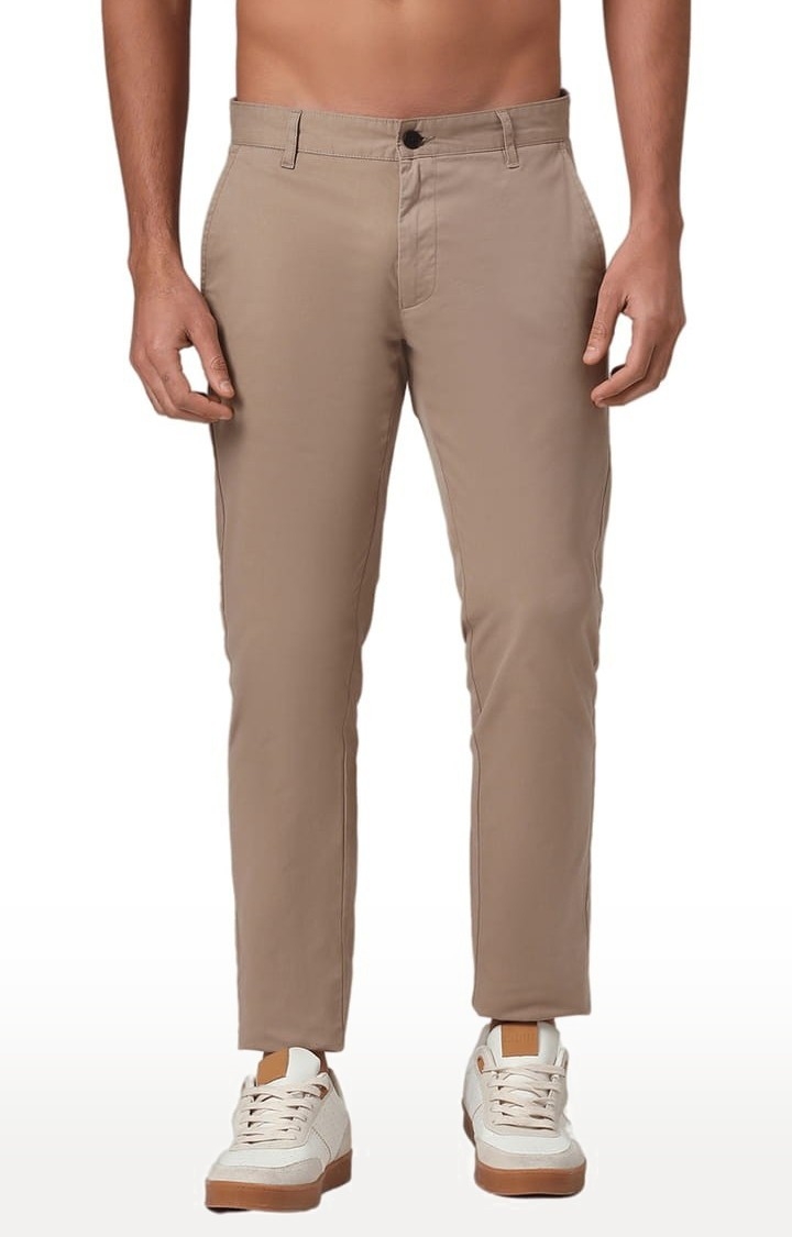 (SUBTRACT) | Men's Organic Cotton Stretch Trouser in Khaki Slim Fit