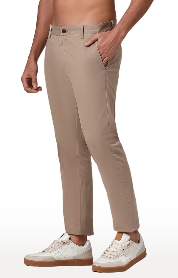 Men's Organic Cotton Stretch Trouser in Khaki Slim Fit