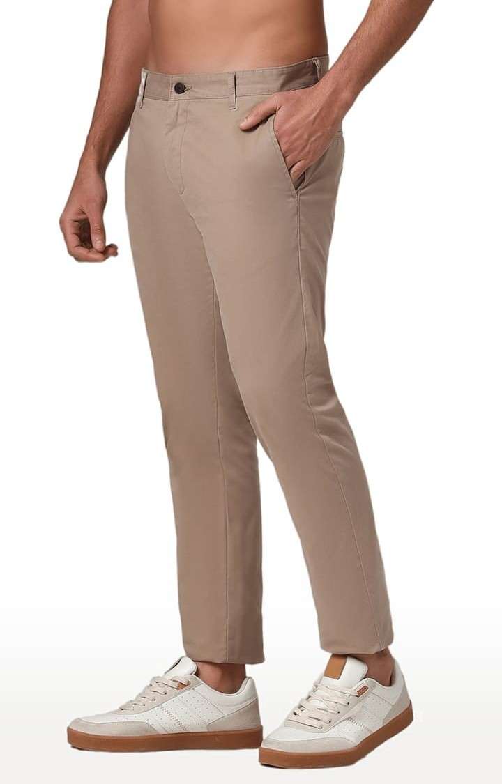 Men's Organic Cotton Stretch Trouser in Khaki Slim Fit