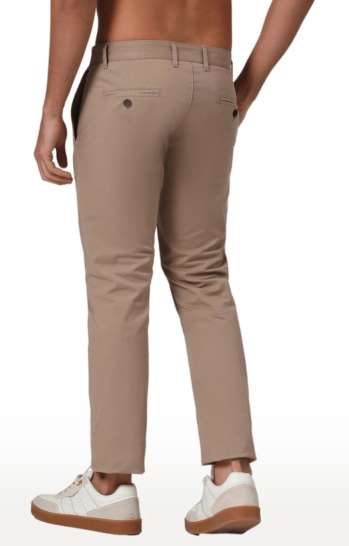 Men's Organic Cotton Stretch Trouser in Khaki Slim Fit