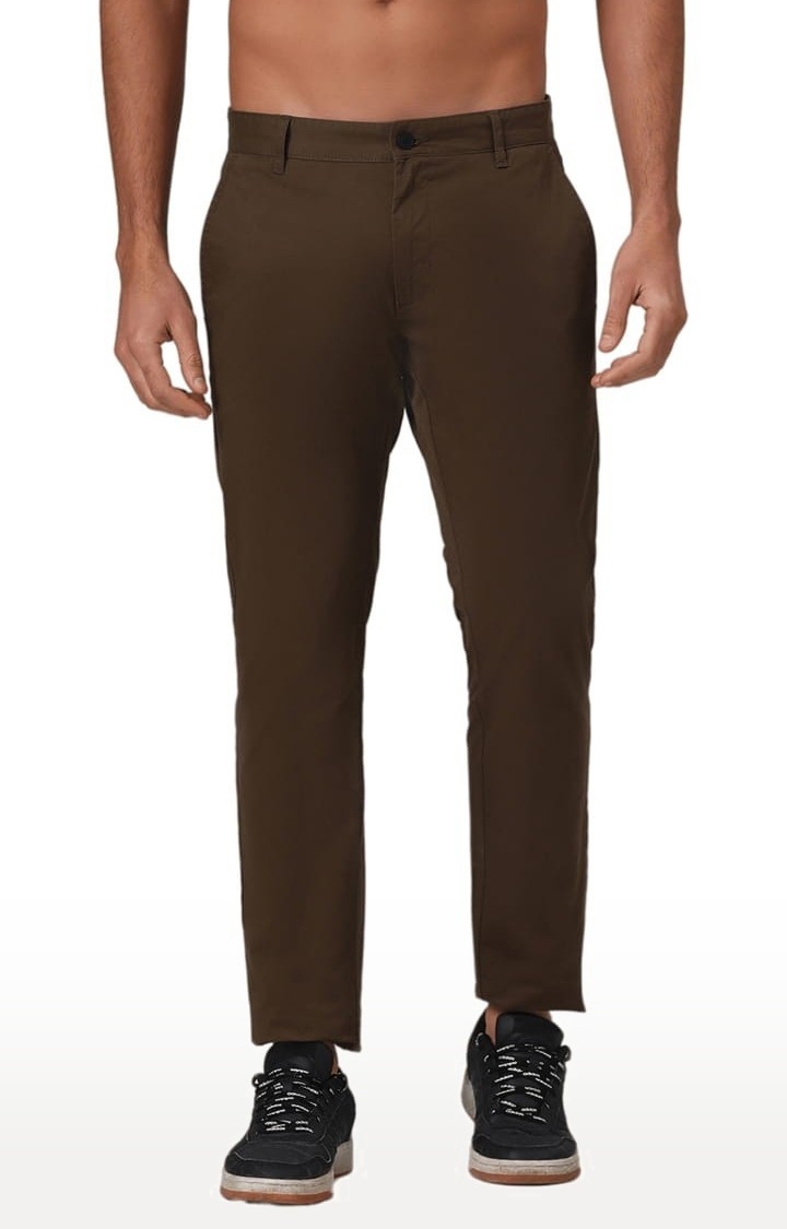 (SUBTRACT) | Men's Organic Cotton Stretch Trouser in Olive Slim Fit