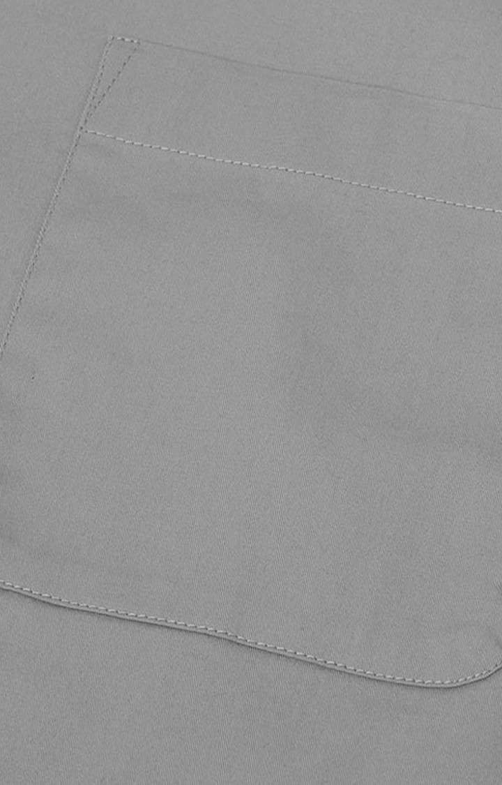 Men's Cotton Lycra Formal Shirt in Ash Grey Slim Fit