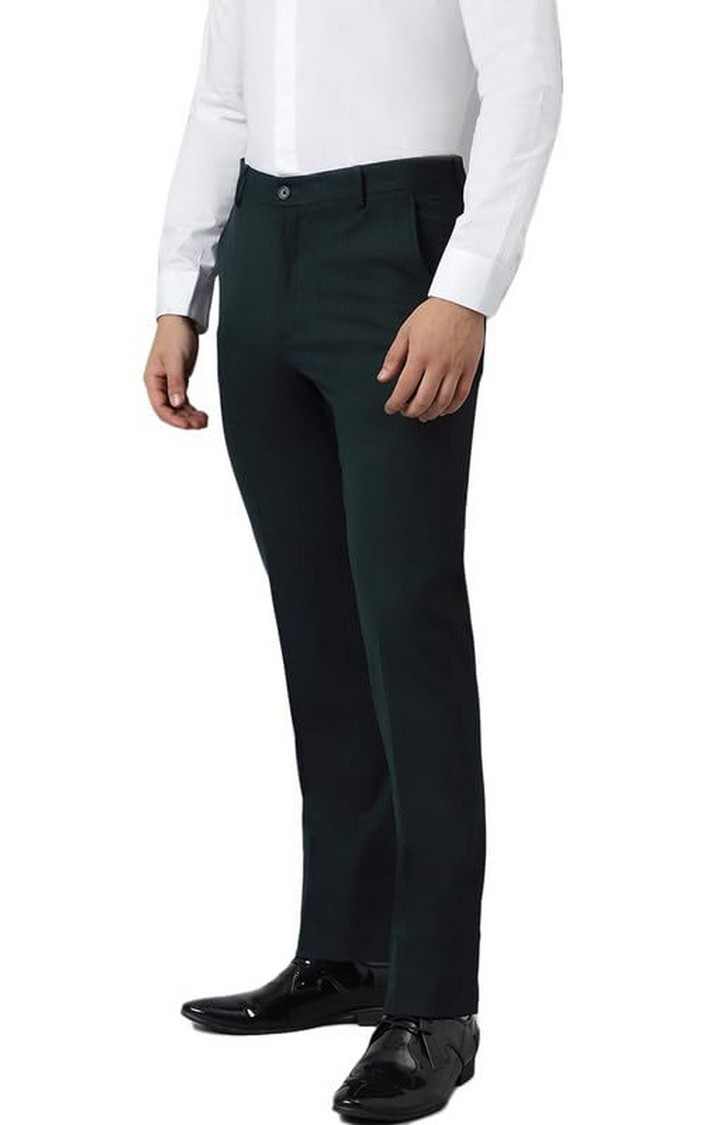 SUBTRACT Formal 4 way Stretch Trousers in Bottle Green- Slim Fit