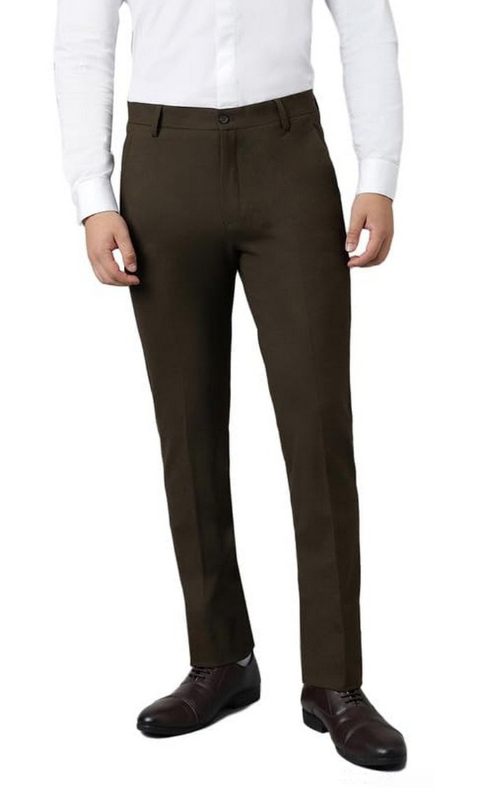SUBTRACT Formal 4 way Stretch Trousers in Jade Olive- Slim Fit