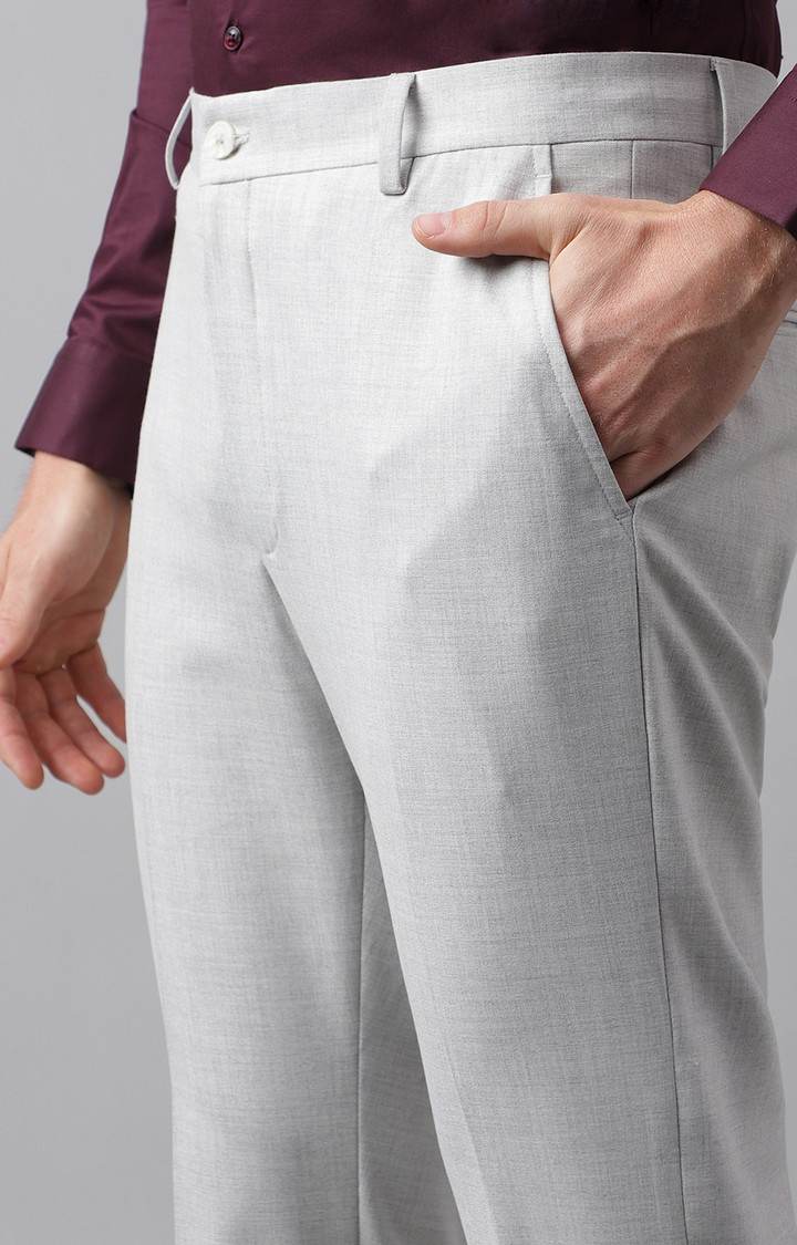 SUBTRACT Formal 4 way Stretch Trousers in Lunar Grey- Slim Fit
