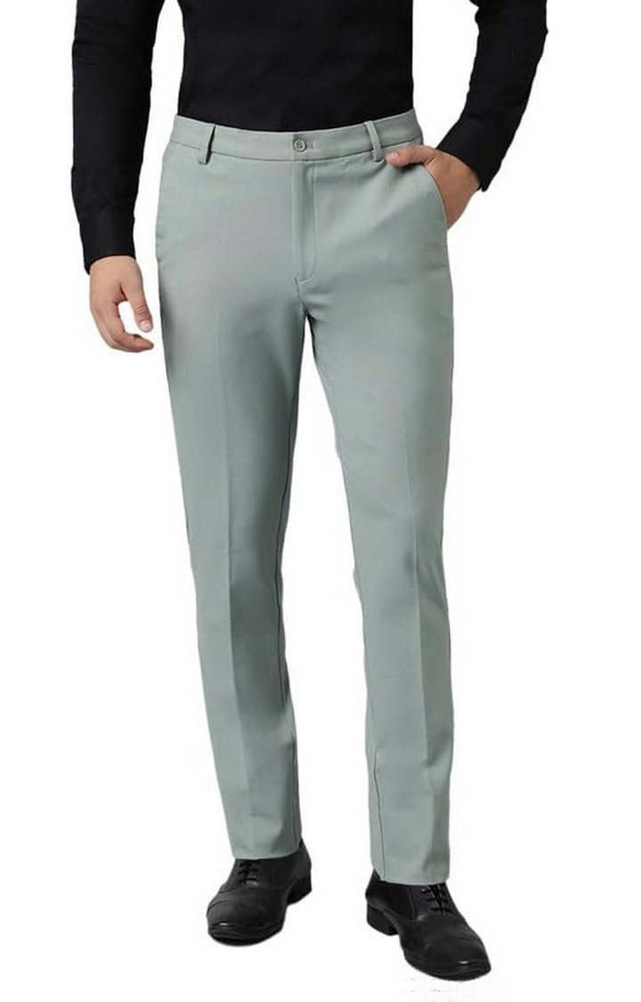 SUBTRACT Formal 4 way Stretch Trousers in Mint Green- Slim Fit