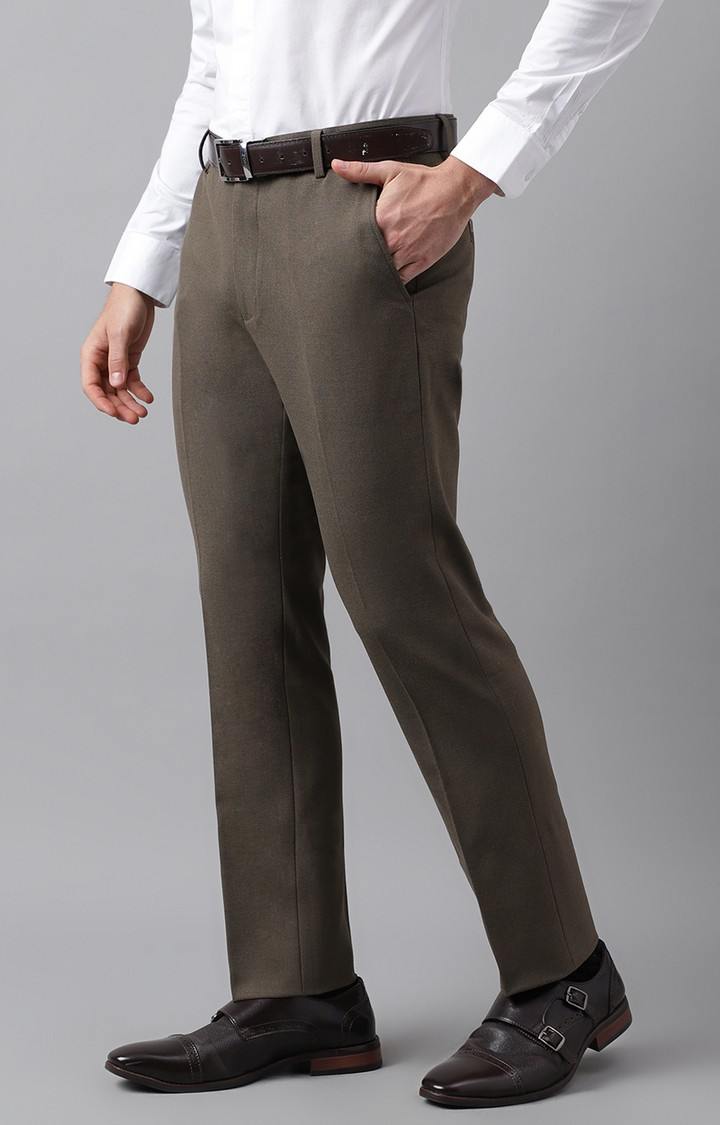 SUBTRACT Formal 4 way Stretch Trousers in Oak Brown- Slim Fit