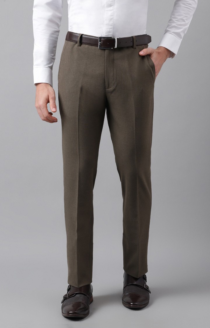 SUBTRACT Formal 4 way Stretch Trousers in Oak Brown- Slim Fit