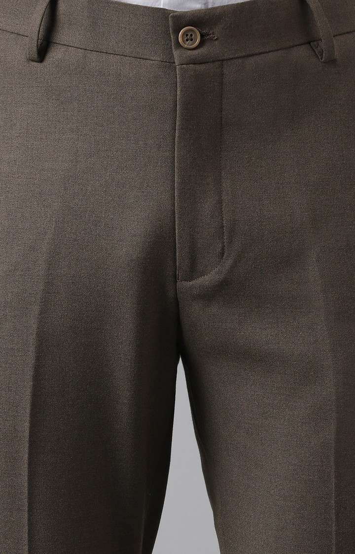 SUBTRACT Formal 4 way Stretch Trousers in Oak Brown- Slim Fit