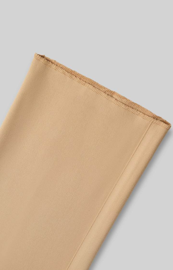 SUBTRACT Men 4 Way Stretch Wrinkle Free Slim Fit Formal Trouser in Sand with 2 inch Flexible Waistband