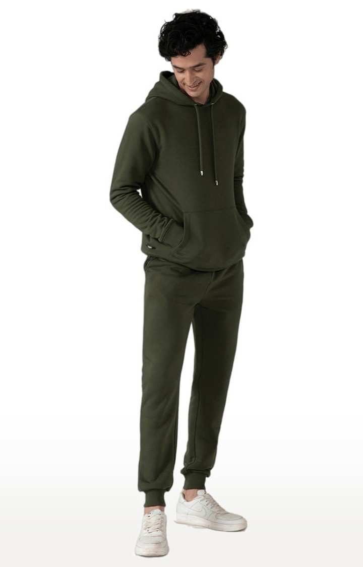 Men's Dark Olive Knit Co-ord Set