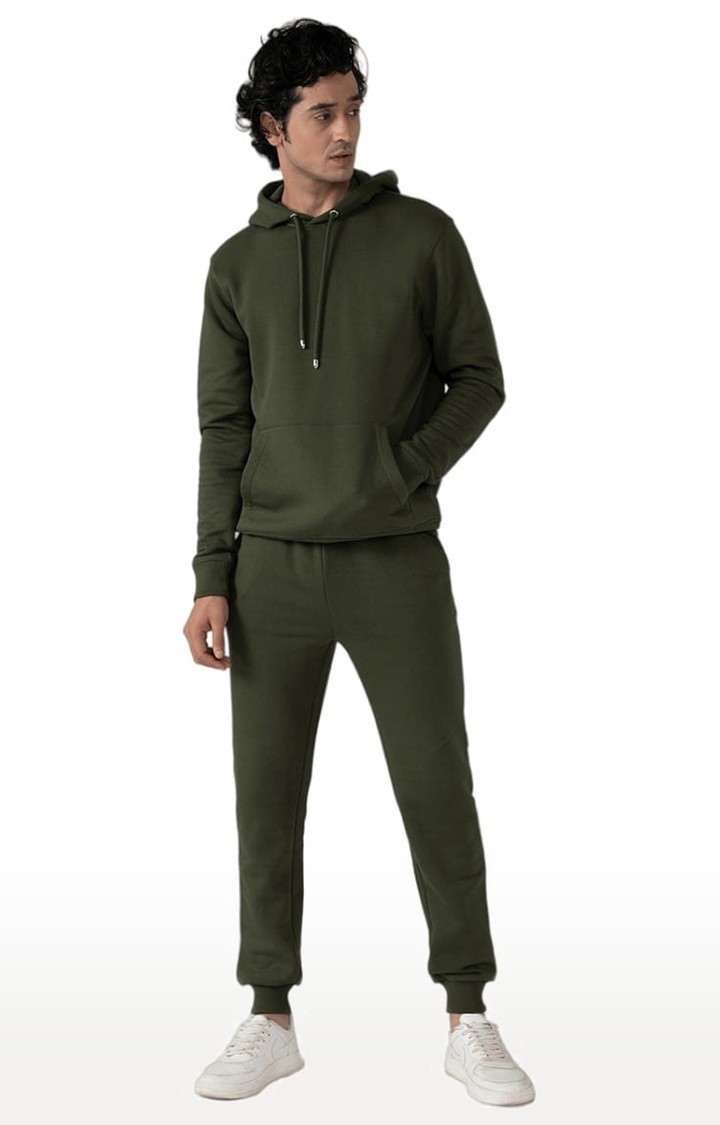 Men's Dark Olive Knit Co-ord Set