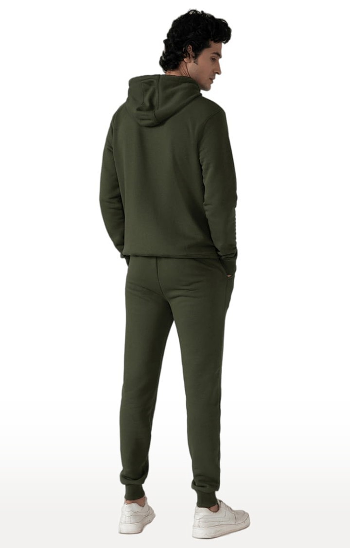 Men's Dark Olive Knit Co-ord Set