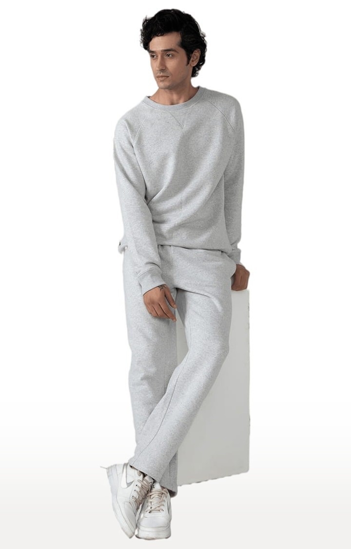 (SUBTRACT) | Men's Comfort fit Essential Wear Trackpants in Grey Melange 1