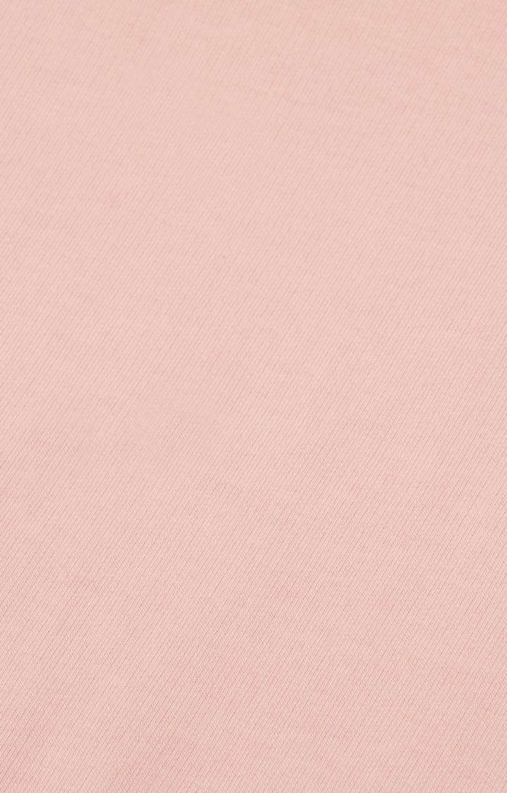 SUBTRACT-Men Salmon Pink Comfort Fit Hoodie with Kangaroo Pocket