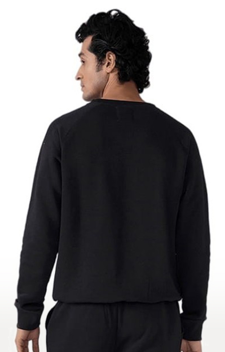 (SUBTRACT) | Men's Comfort fit Raglan Sweatshirt in Black 3