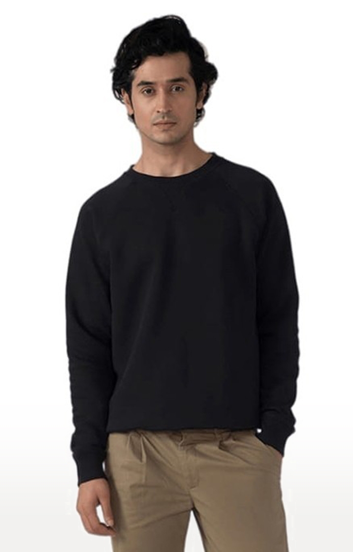 (SUBTRACT) | Men's Comfort fit Raglan Sweatshirt in Black 0