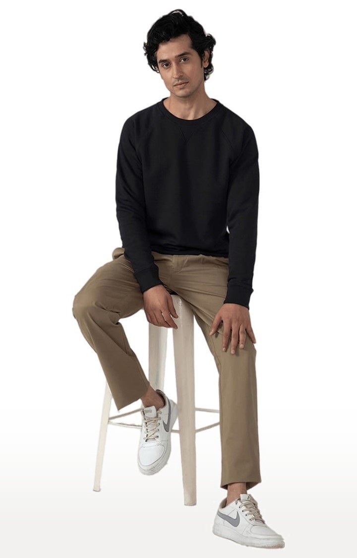 (SUBTRACT) | Men's Comfort fit Raglan Sweatshirt in Black 1