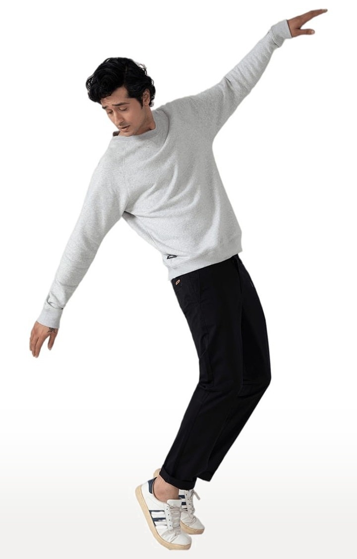 (SUBTRACT) | Men's Comfort fit Raglan Sweatshirt in Grey Melange 1