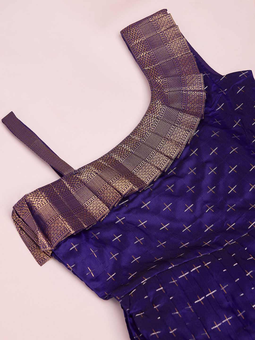 Tasarika Kids VIOLET color Silk Sleeveless ethnic dress SUHASINI_VIOLET