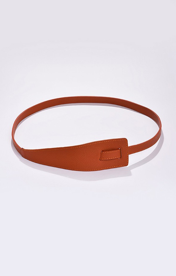 Haute Sauce By Campus Sutra Tan Solid Single Clothing Accessory