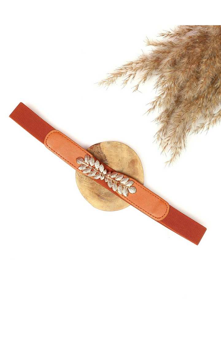 Haute Sauce By Campus Sutra Tan Solid Single Clothing Accessory