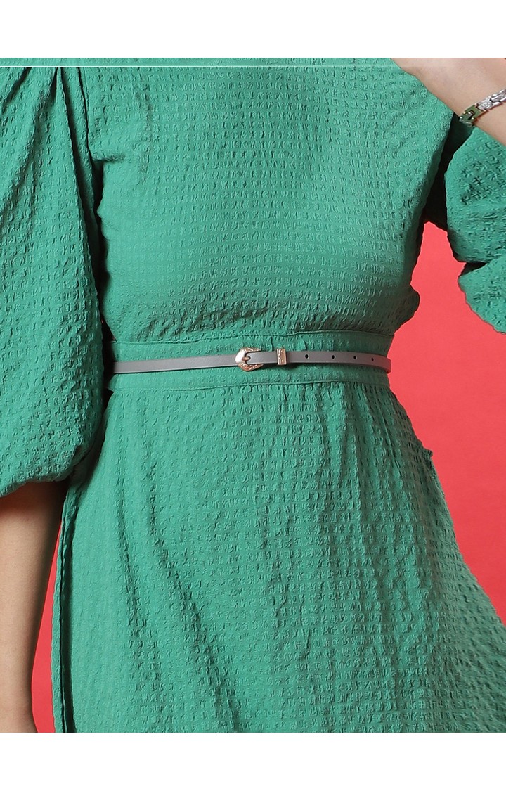 Haute Sauce By Campus Sutra Grey Solid Single Clothing Accessory