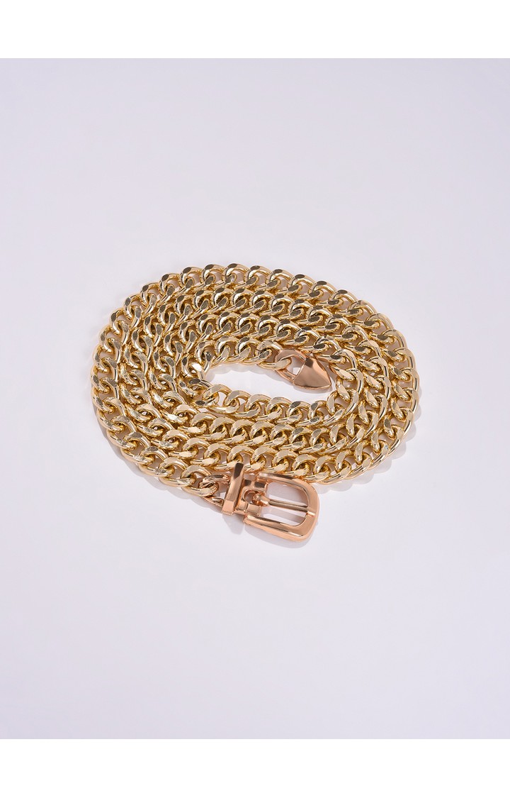 Haute Sauce By Campus Sutra Gold Solid Single Clothing Accessory