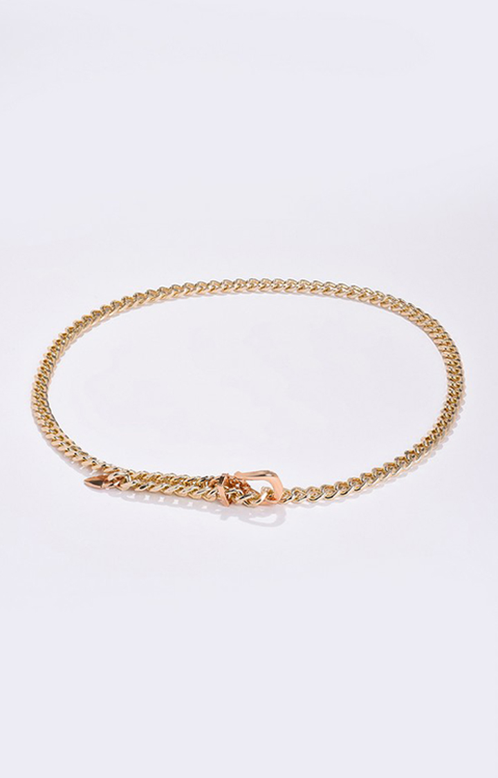 Haute Sauce By Campus Sutra Gold Solid Single Clothing Accessory