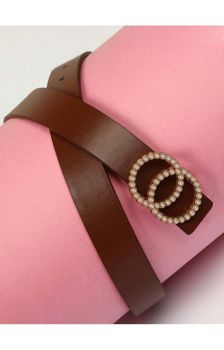 Haute Sauce By Campus Sutra Brown Solid Single Clothing Accessory