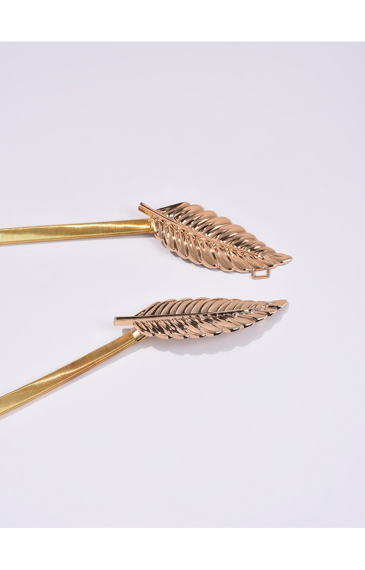 Haute Sauce By Campus Sutra Gold Solid Single Clothing Accessory