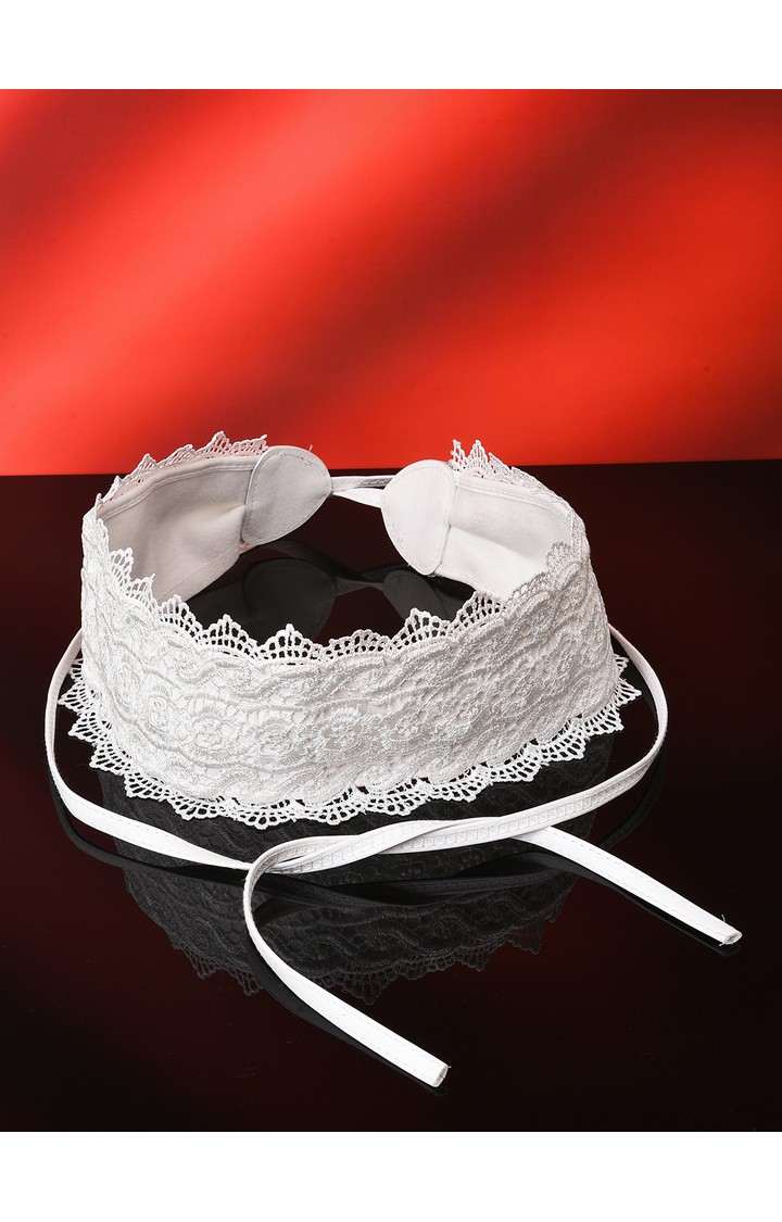 Haute Sauce By Campus Sutra White Woven Design Single Clothing Accessory