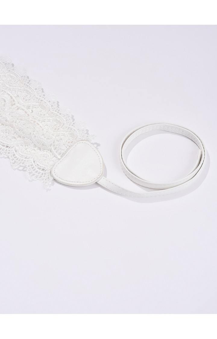 Haute Sauce By Campus Sutra White Woven Design Single Clothing Accessory