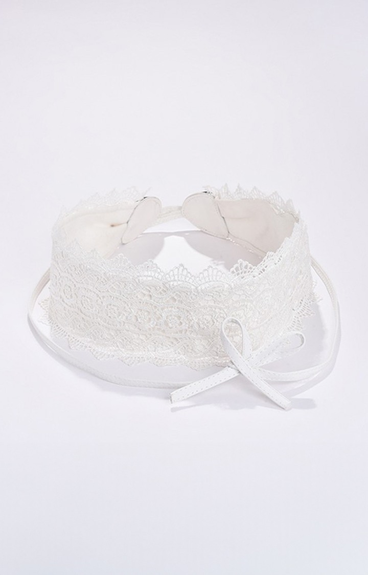 Haute Sauce By Campus Sutra White Woven Design Single Clothing Accessory