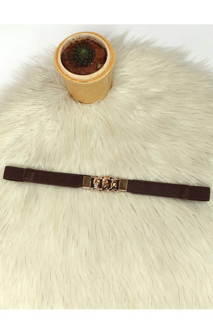 Haute Sauce By Campus Sutra Brown Solid Single Clothing Accessory