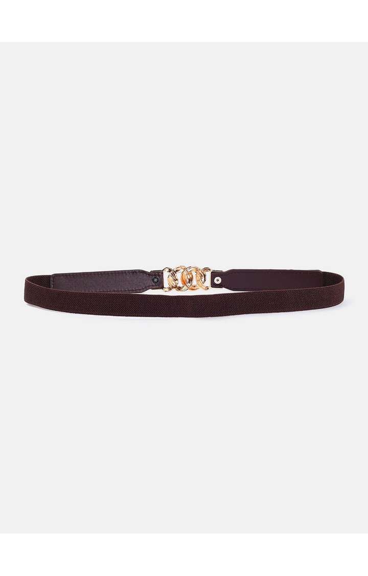Haute Sauce By Campus Sutra Brown Solid Single Clothing Accessory