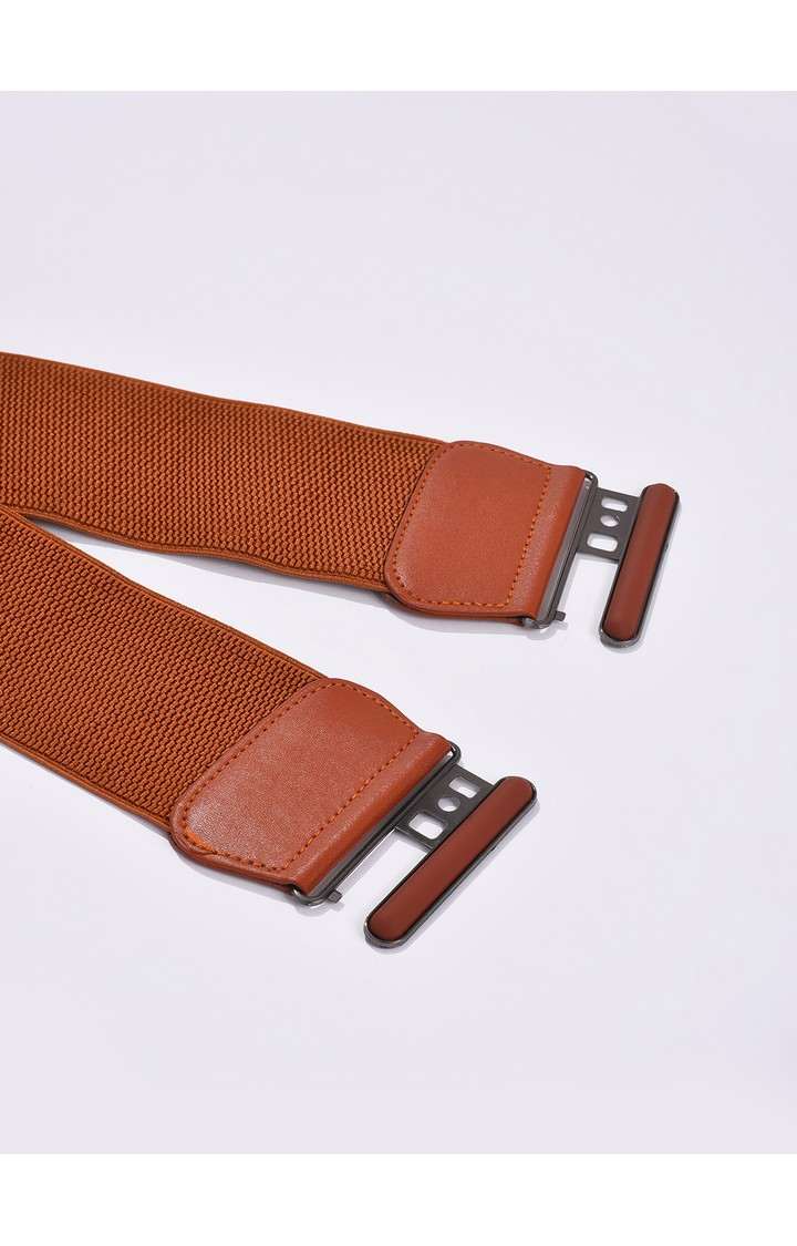 Haute Sauce By Campus Sutra Brown Solid Single Clothing Accessory