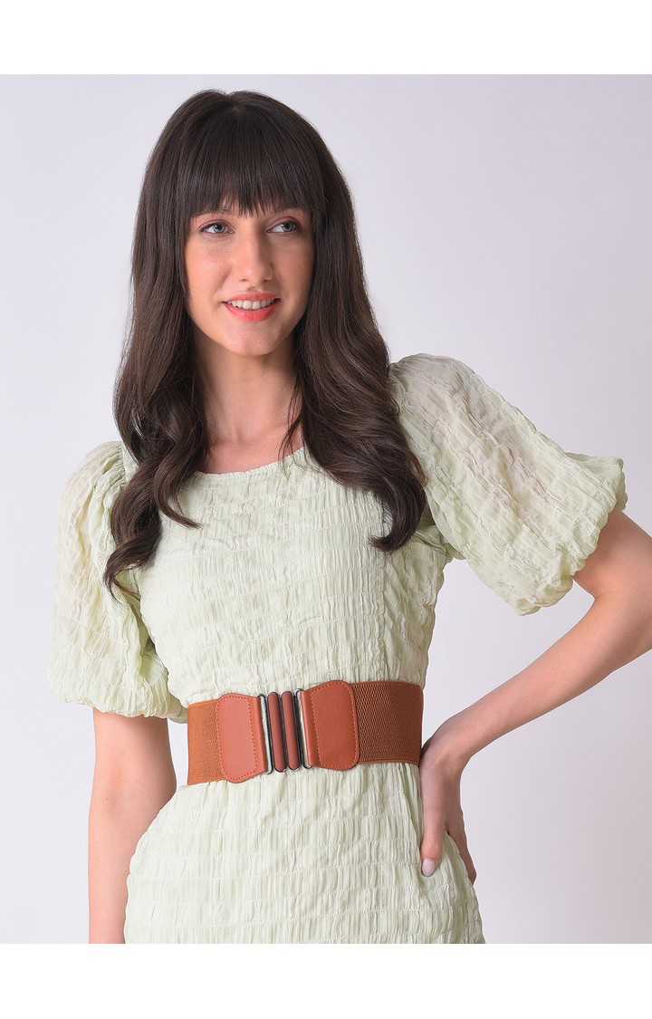 Haute Sauce By Campus Sutra Brown Solid Single Clothing Accessory
