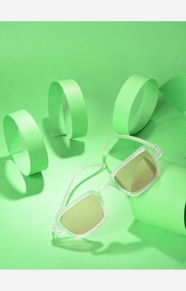 Haute Sauce By Campus Sutra Women Pink Lens & White Wayfarer Sunglasses