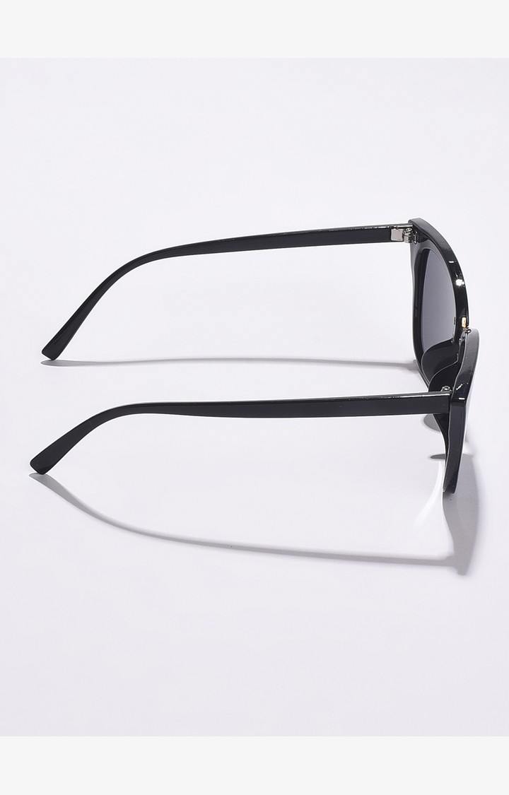 Haute Sauce By Campus Sutra Women Black Lens & Black Cateye Sunglasses With Uv Protected Lens