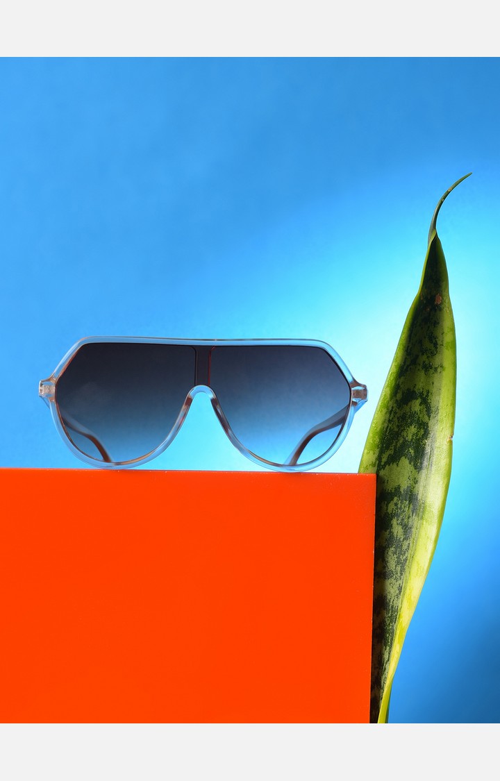 Haute Sauce By Campus Sutra Women Brown Lens & Pink Oversized Sunglasses With Polarised Lens