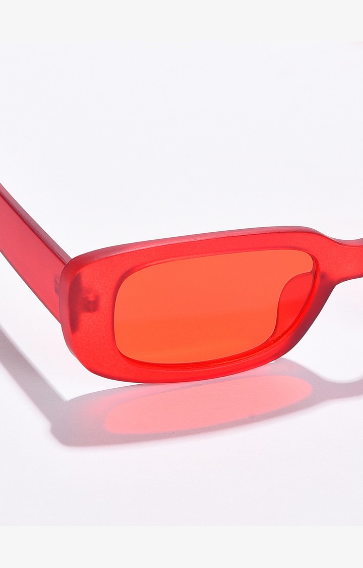 Haute Sauce By Campus Sutra Women Orange Lens & Orange Wayfarer Sunglasses With Uv Protected Lens