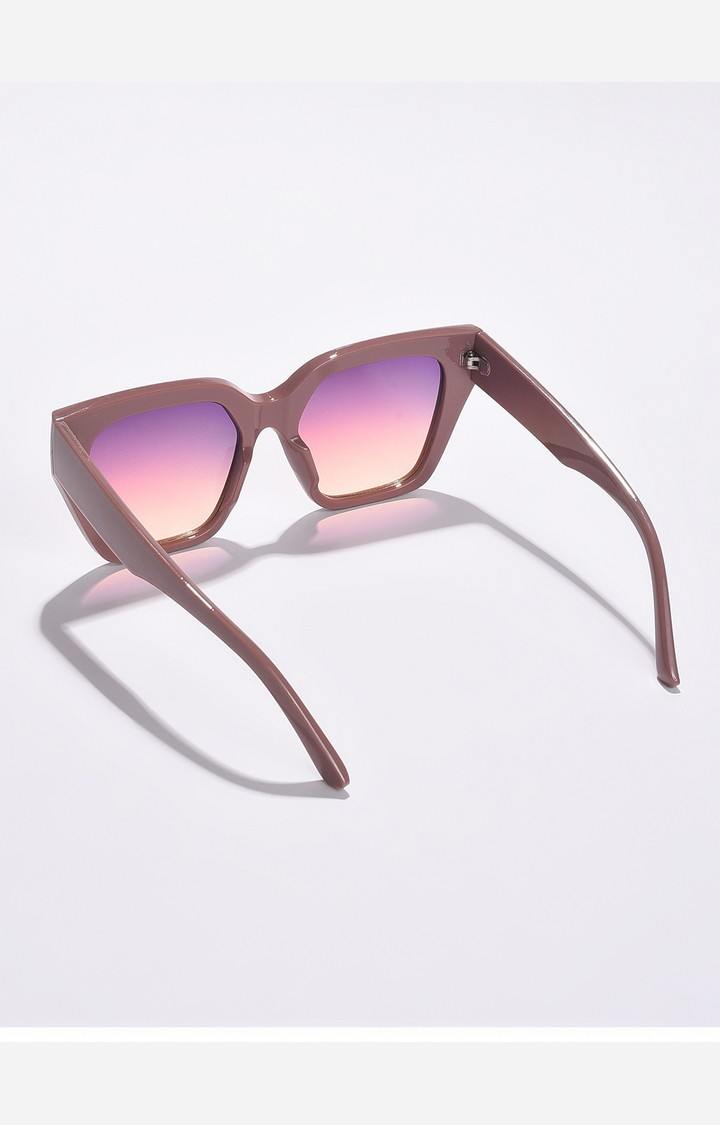 Haute Sauce By Campus Sutra Women Mirrored Lens & Brown Butterfly Sunglasses With Polarised And Uv Protected