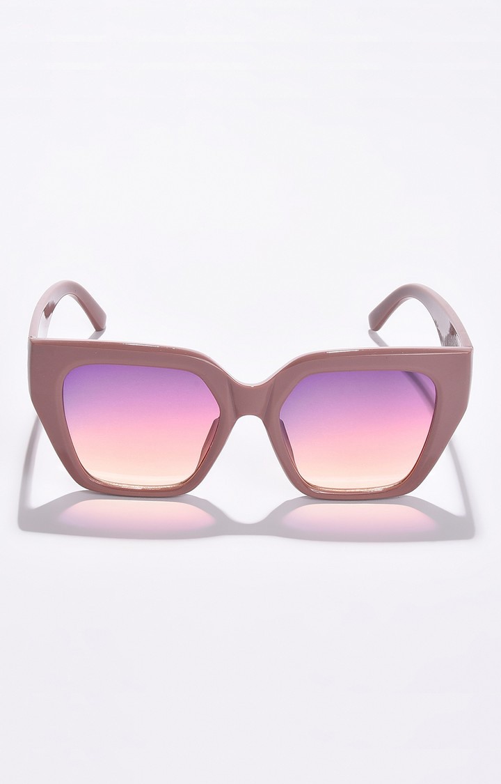 Haute Sauce By Campus Sutra Women Mirrored Lens & Brown Butterfly Sunglasses With Polarised And Uv Protected